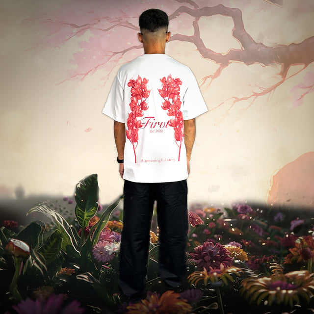 FIRVT FLORAL WHITE TSHIRT