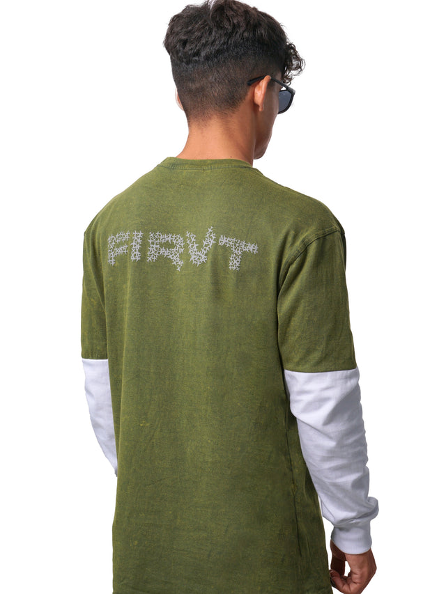 FIRVT FORCE FULL SLEEVE T-SHIRT GREEN