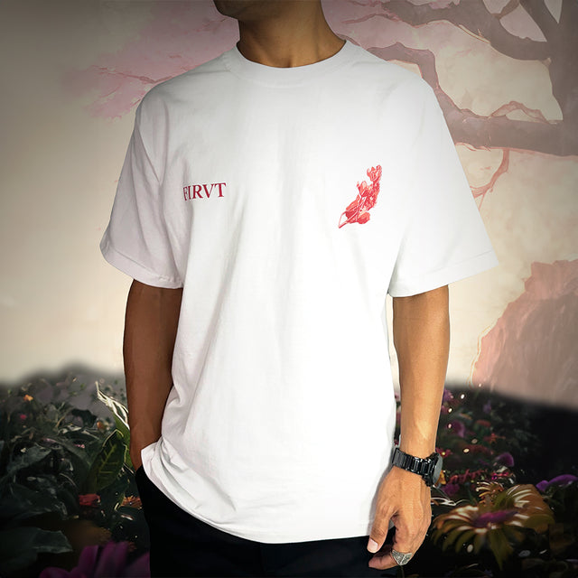 FIRVT FLORAL WHITE TSHIRT