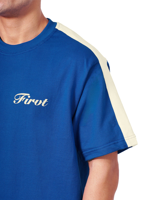 ROYAL BLUE SIDE STRIPE T-SHIRT