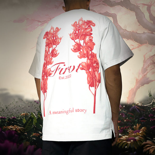 FIRVT FLORAL WHITE TSHIRT