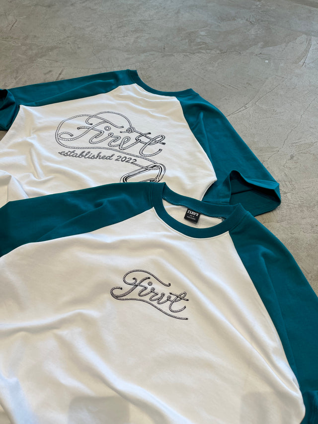 FIRVT ROPELOCK TEAL RAGLAN T-SHIRT