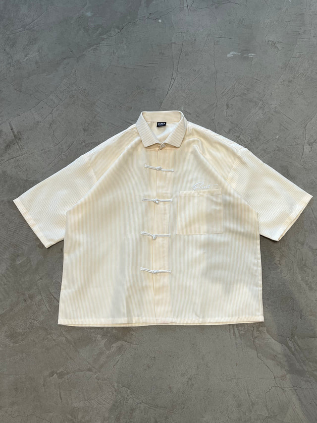 FIRVT YELLOW FROG BUTTON SHIRT