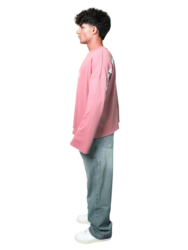 FIRVT SWORD DUSTY PINK WAFFLE T-SHIRT