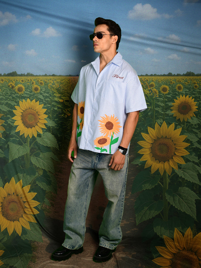 SUNFLOWER BLUE STRIPED SHIRT
