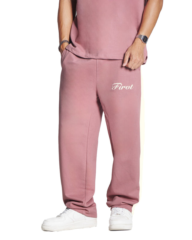 DUSTY PINK SIDE STRIPE CO-ORD SET