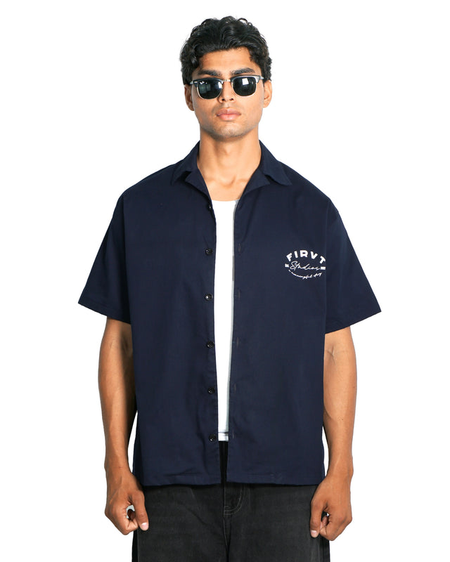 BOWLING SHIRT NAVY BLUE