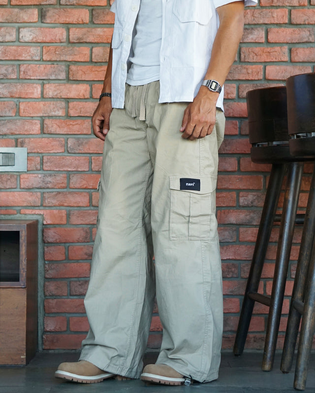 RELAXED FIT BEIGE CARGO