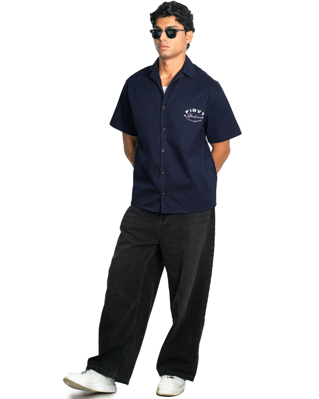 BOWLING SHIRT NAVY BLUE