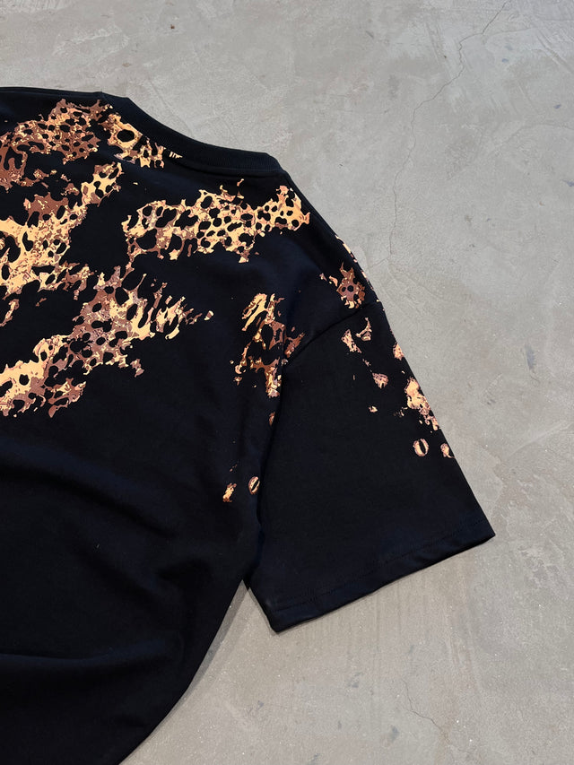 PANTHER PRINT BLACK T-SHIRT