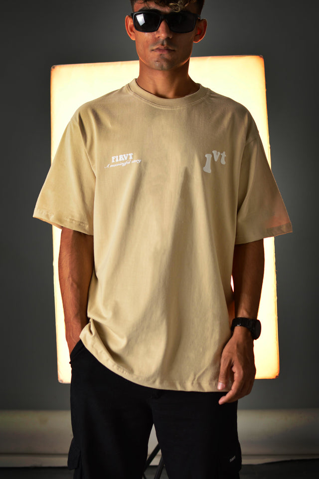 FIRVT CREAM BASIC TSHIRT