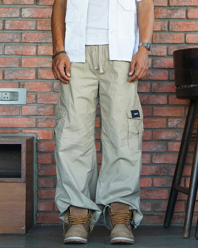 RELAXED FIT BEIGE CARGO