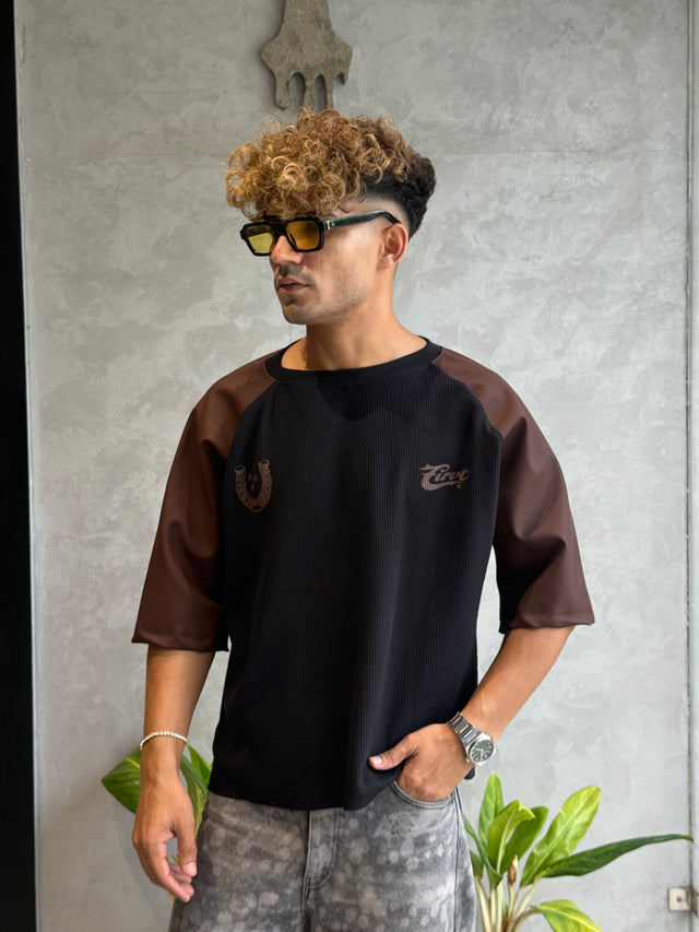 OUTLAW LEATHER WAFFLE T-SHIRT