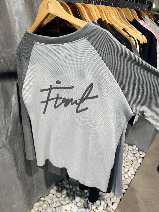 RAGLAN WAFFLE GRAY T-SHIRT