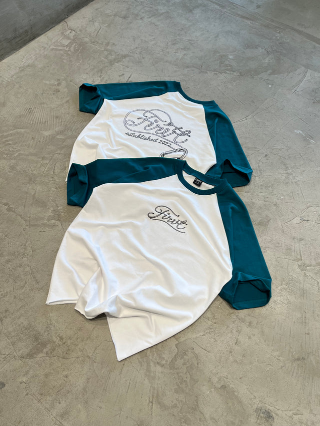 FIRVT ROPELOCK TEAL RAGLAN T-SHIRT