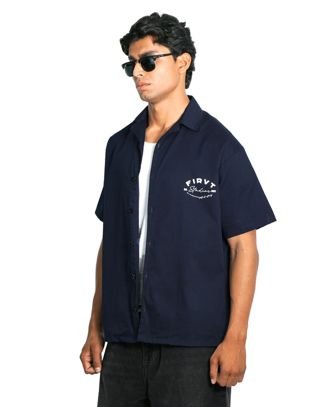 BOWLING SHIRT NAVY BLUE