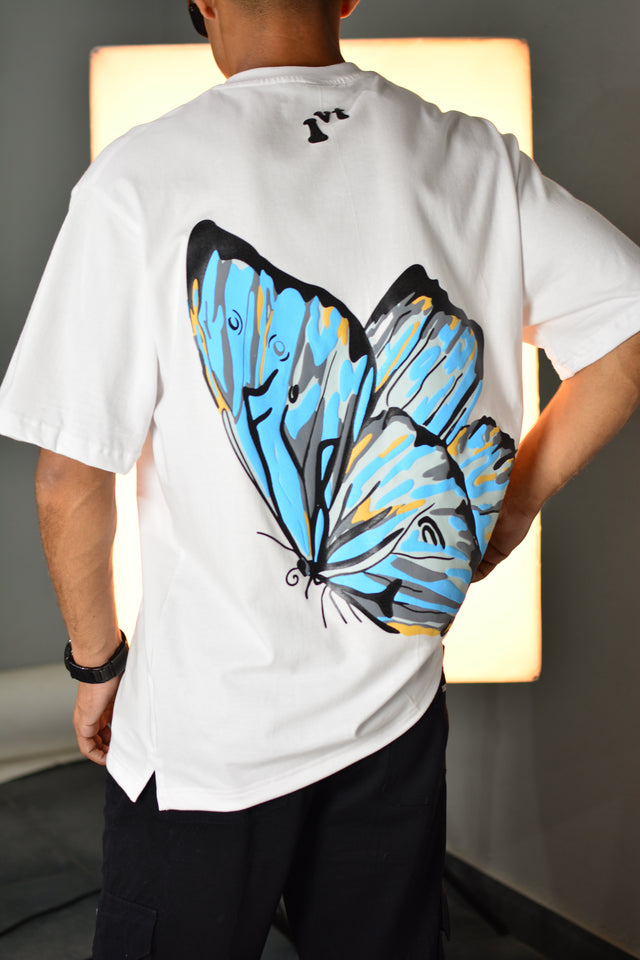 BUTTERFLY WHITE TSHIRT