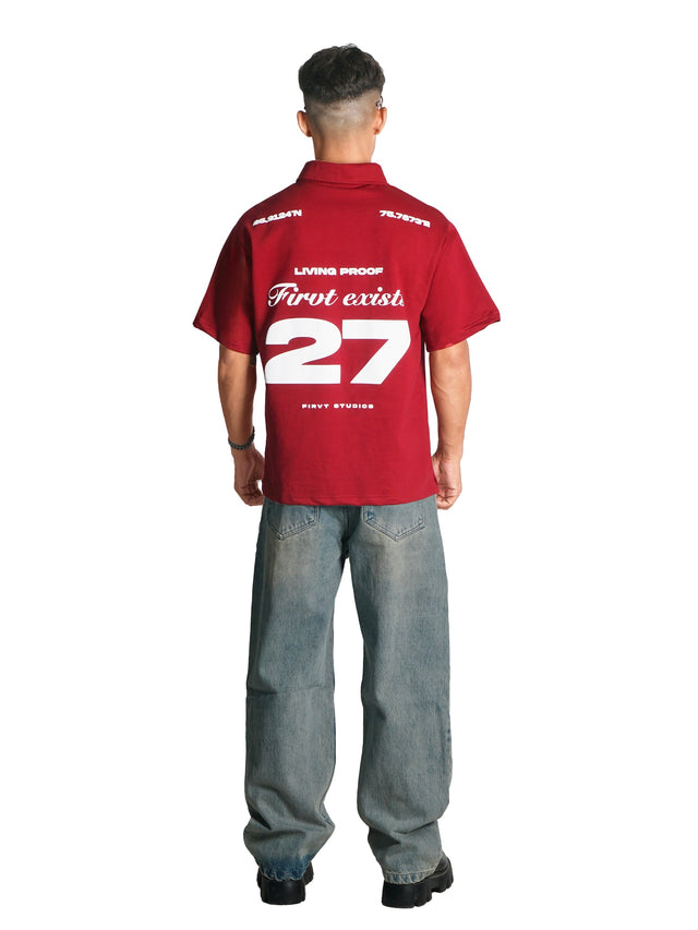 FIRVT EXISTS MAROON POLO