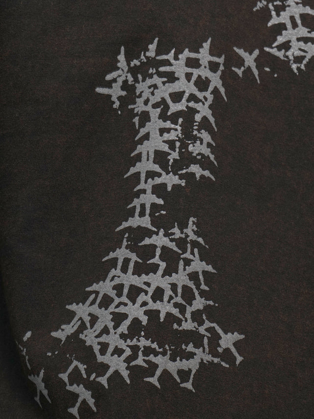 FIRVT FORCE FULL SLEEVE T-SHIRT BLACK ACID WASHED