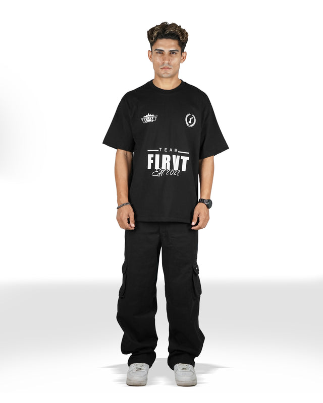 TEAM FIRVT BLACK TSHIRT