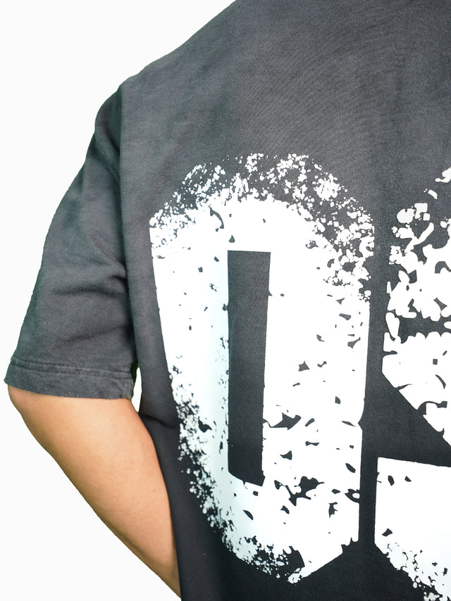 09 BLACK OMBRE WASHED T-SHIRT