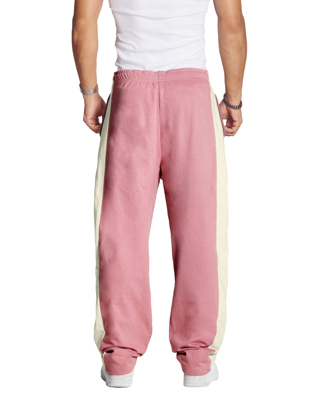 DUSTY PINK SIDE STRIPE SWEATPANTS