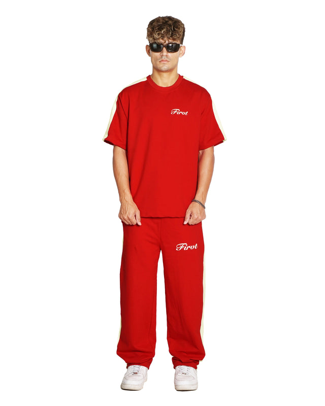 RED SIDE STRIPE T-SHIRT