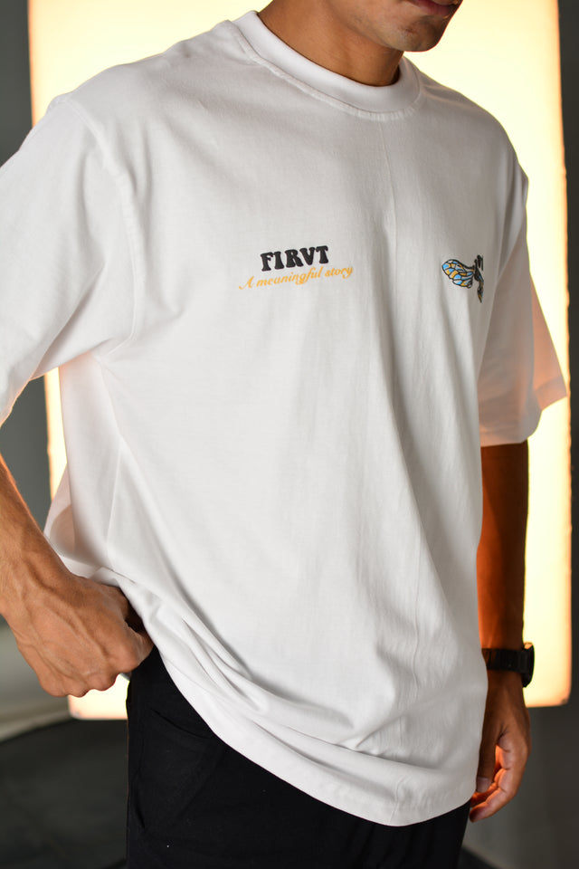 BUTTERFLY WHITE TSHIRT