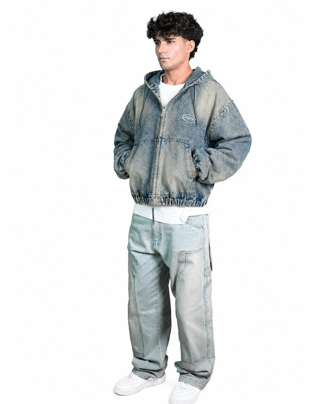 BLUE WASHED DENIM JACKET