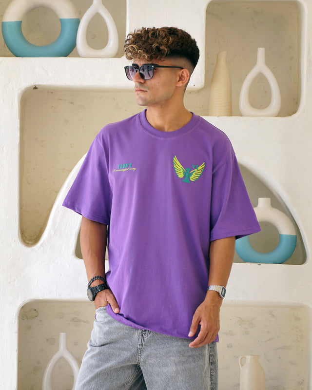 ROSE WINGS PURPLE T-SHIRT