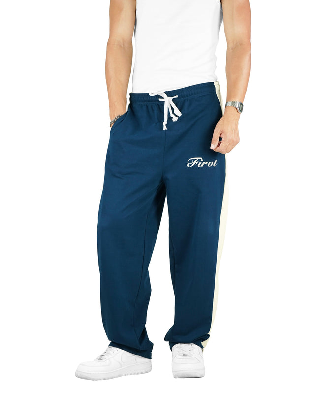 RELAXED SIDE STRIPE SWEATPANTS OCEAN NAVY