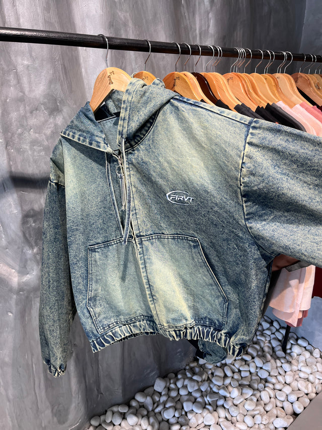 BLUE WASHED DENIM JACKET