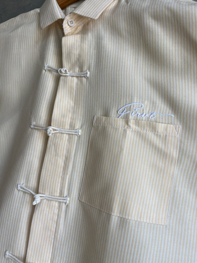FIRVT YELLOW FROG BUTTON SHIRT