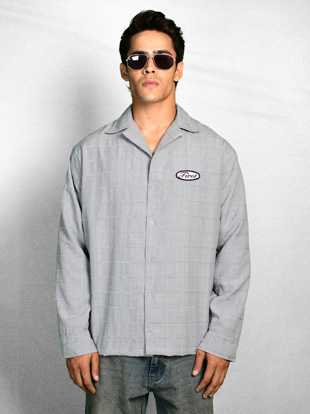 FIRVT TAG GREY FULL SLEEVE SHIRT
