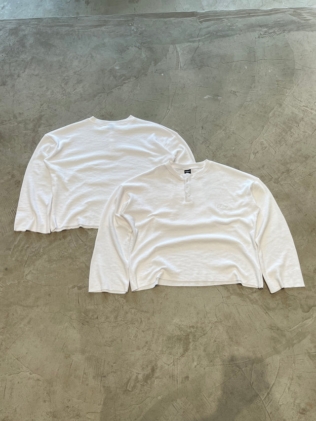 WHITE HENLEY WAFFLE