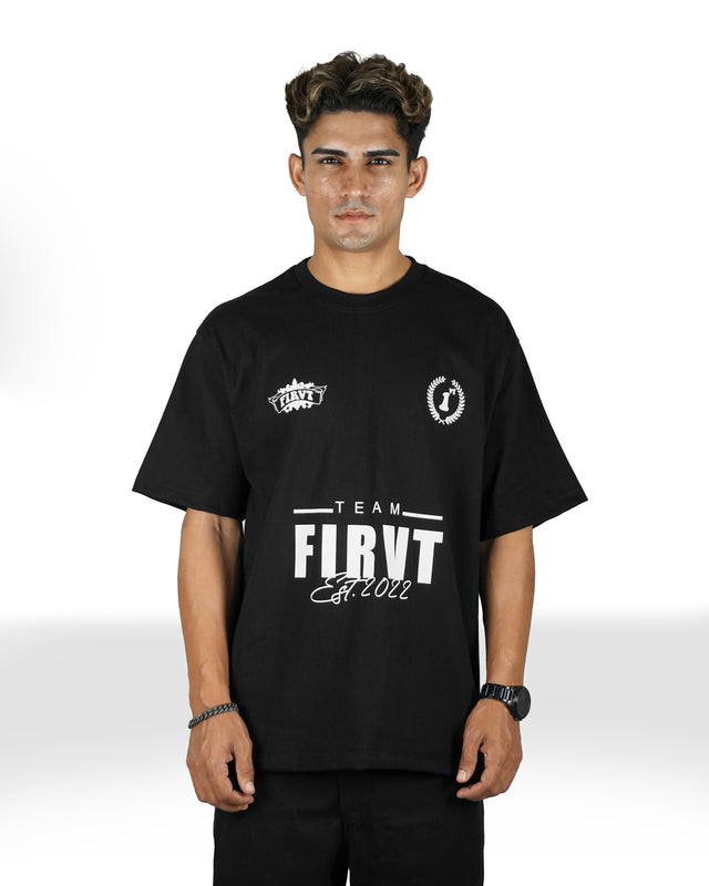 TEAM FIRVT BLACK TSHIRT