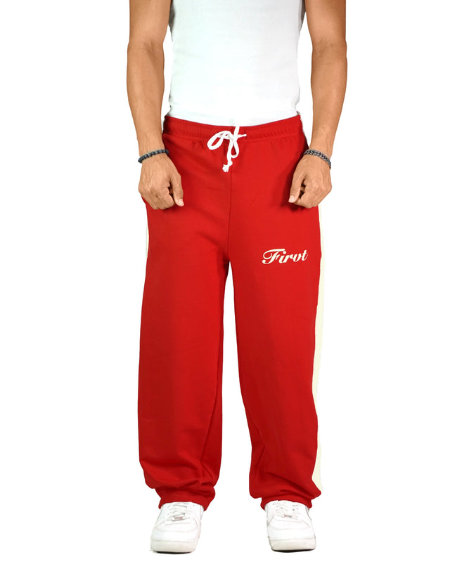 RED SIDE STRIPE SWEATPANTS