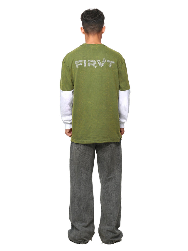 FIRVT FORCE FULL SLEEVE T-SHIRT GREEN