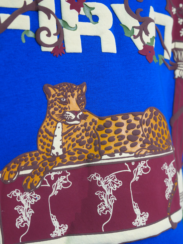 ROYAL LEOPARD BLUE HOODIE
