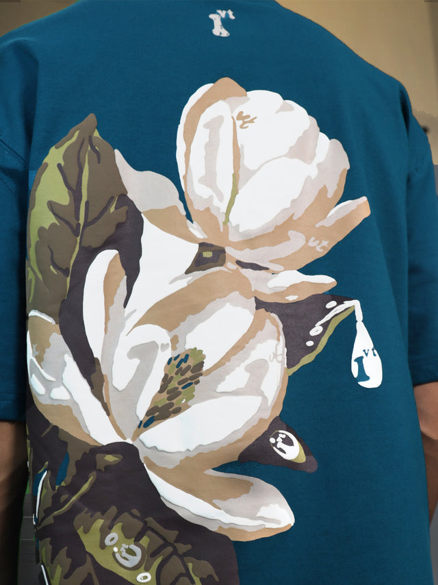 MAGNOLIA FLOWER GREEN T-SHIRT