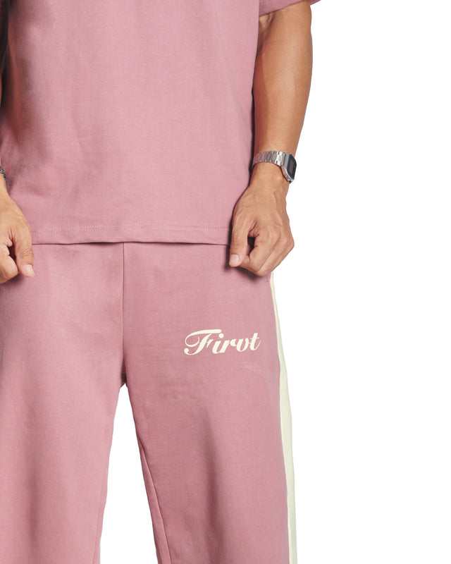 DUSTY PINK SIDE STRIPE CO-ORD SET