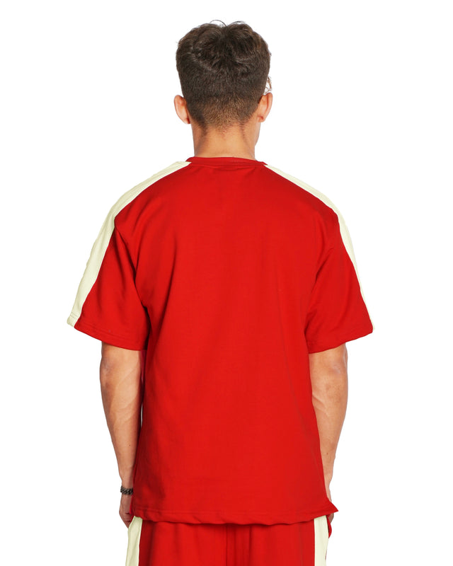 RED SIDE STRIPE T-SHIRT