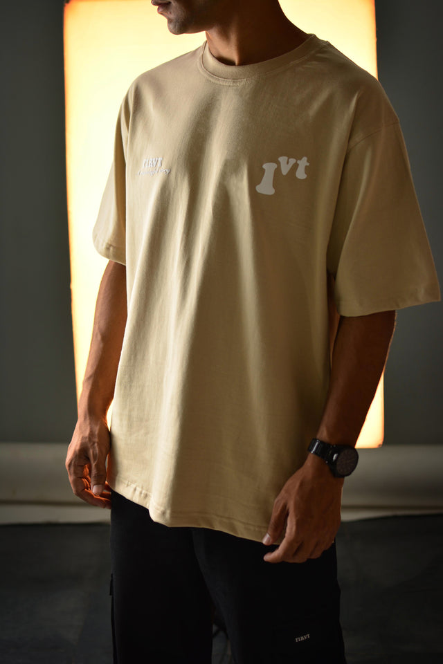 FIRVT CREAM BASIC TSHIRT