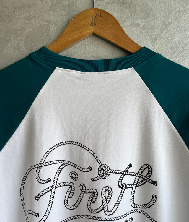 FIRVT ROPELOCK TEAL RAGLAN T-SHIRT