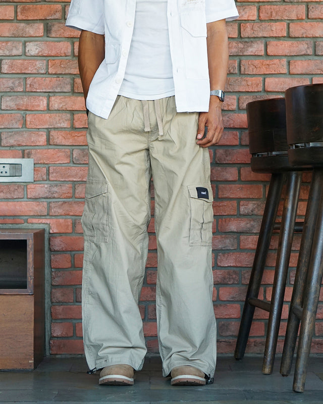 RELAXED FIT BEIGE CARGO