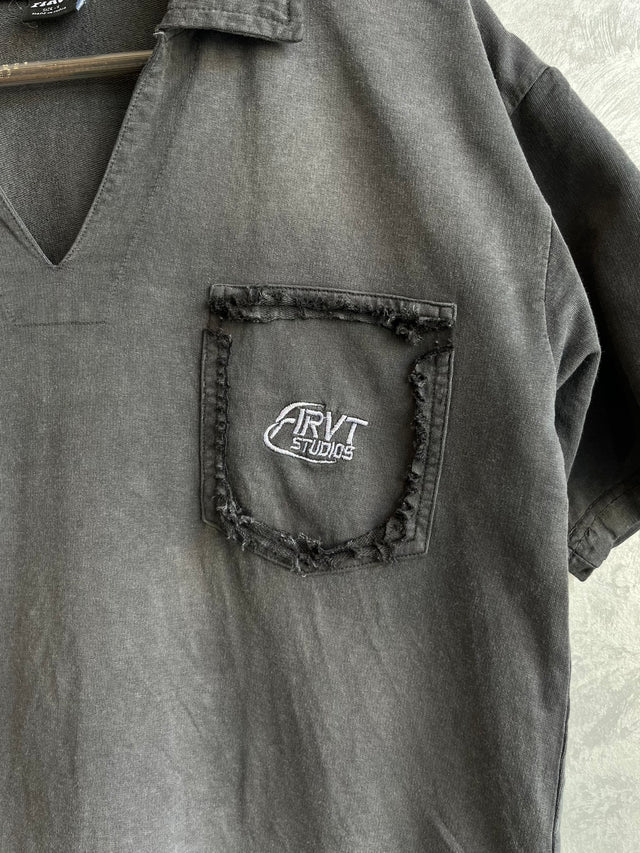FIRVT CHARCOAL WASHED POLO