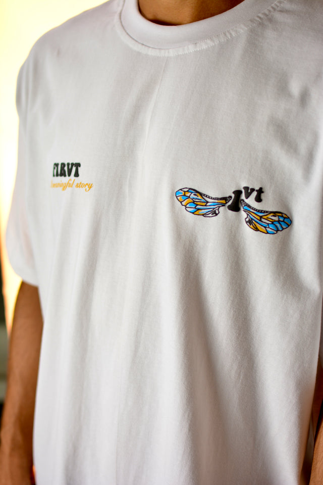 BUTTERFLY WHITE TSHIRT