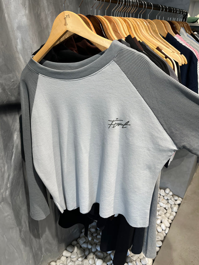RAGLAN WAFFLE GRAY T-SHIRT