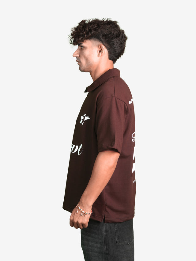 FIRVT EXISTS BROWN POLO