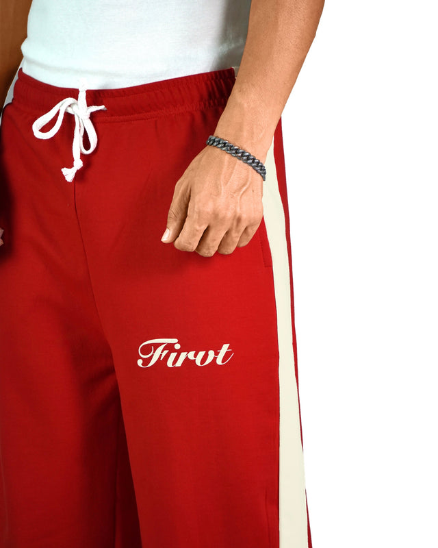RED SIDE STRIPE SWEATPANTS